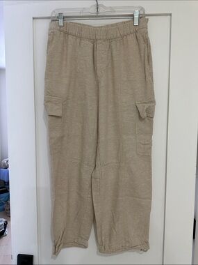 GAP Women's Beige Cargo Jogger Pants